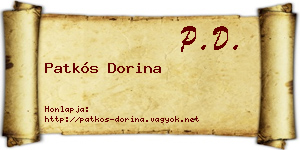Patkós Dorina névjegykártya