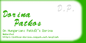 dorina patkos business card